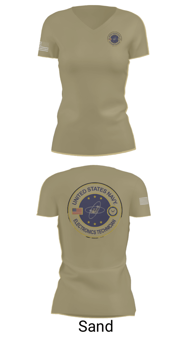 Womens Short Sleeve Vneck Shirt, USS AMERICA LHA6, Navy, Teamtime, Team time, sublimation, custom sports apparel, team uniforms, spirit wear, spiritwear, sports uniforms, custom shirts, team store, custom team store, fundraiser sports, apparel fundraiser