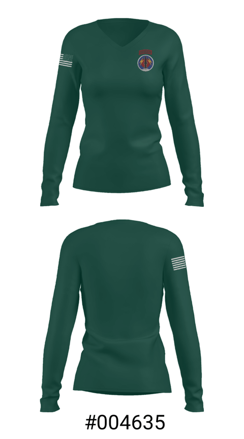 Women's Long Sleeve Vneck Shirt, Pershing, Army, Teamtime, Team time, sublimation, custom sports apparel, team uniforms, spirit wear, spiritwear, sports uniforms, custom shirts, team store, custom team store, fundraiser sports, apparel fundraiser