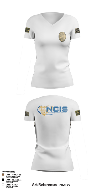 CID 22858529 Women's Short Sleeve V-neck Shirt - 2