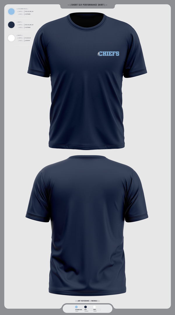 Short Sleeve Performance Shirt, Chiefs, Baseball, Teamtime, Team time, sublimation, custom sports apparel, team uniforms, spirit wear, spiritwear, sports uniforms, custom shirts, team store, custom team store, fundraiser sports, apparel fundraiser