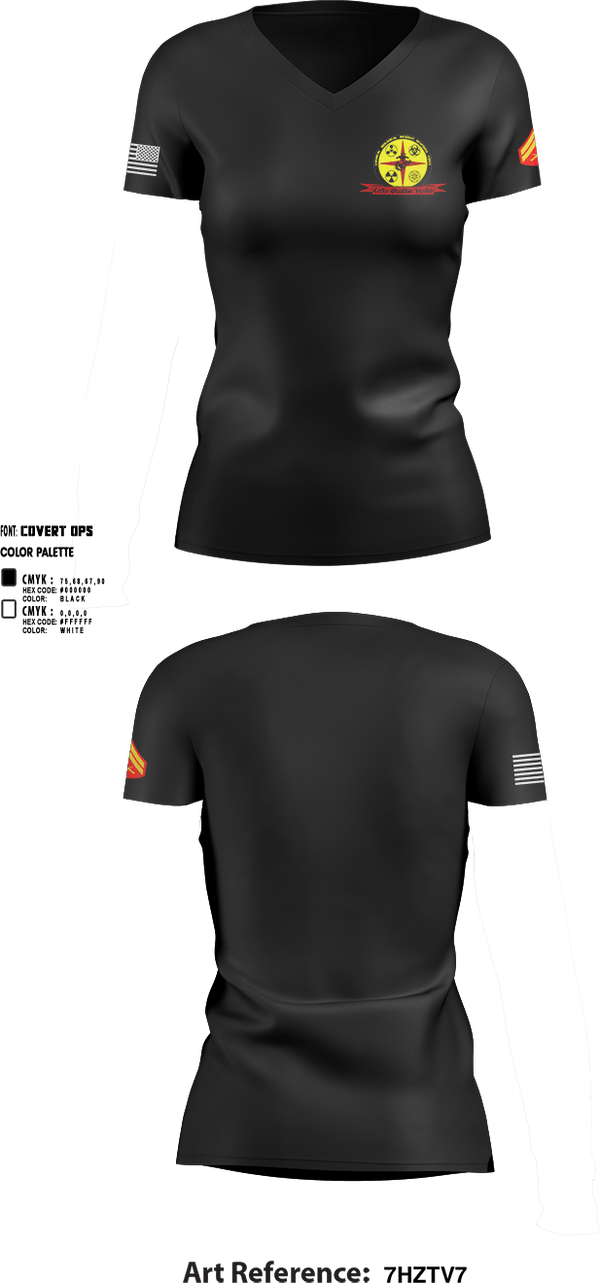 Womens Short Sleeve Vneck Shirt, CBIRF, Marines, Teamtime, Team time, sublimation, custom sports apparel, team uniforms, spirit wear, spiritwear, sports uniforms, custom shirts, team store, custom team store, fundraiser sports, apparel fundraiser