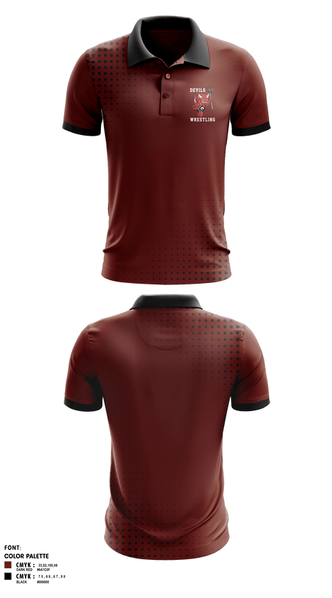Short Sleeve Performance Polo, Devils, Wrestling, Teamtime, Team time, sublimation, custom sports apparel, team uniforms, spirit wear, spiritwear, sports uniforms, custom shirts, team store, custom team store, fundraiser sports, apparel fundraiser