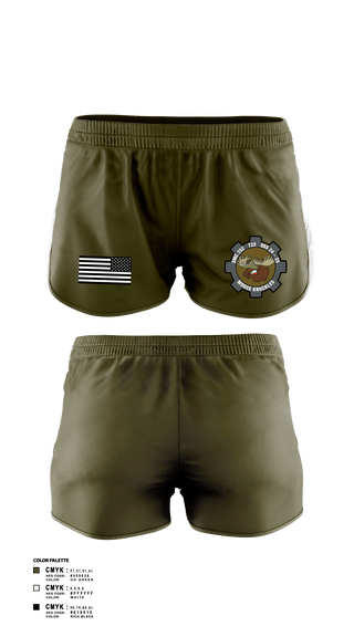 Women's Shorts, Moose Knuckles, Army, Teamtime, Team time, sublimation, custom sports apparel, team uniforms, spirit wear, spiritwear, sports uniforms, custom shirts, team store, custom team store, fundraiser sports, apparel fundraiser