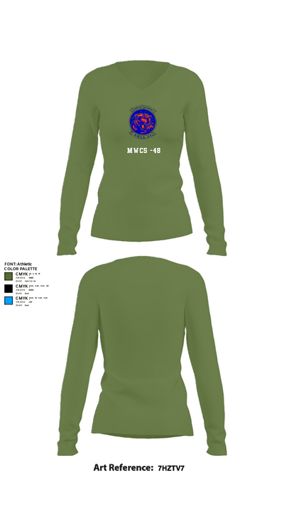 MWCS -48 31061613 Women's Long Sleeve V-neck Shirt - 42