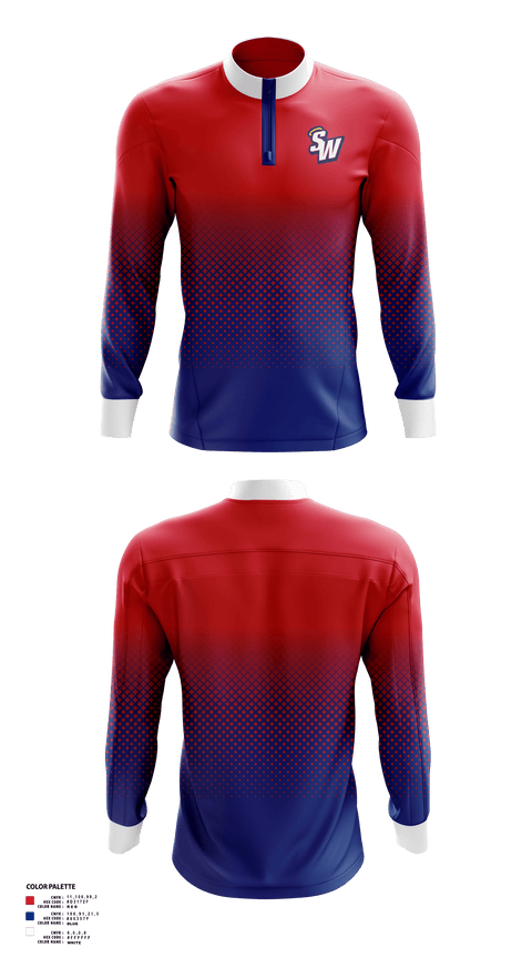 Quarter Zip Jacket, Southern Wayne High School Basketball, Men's Basketball, Teamtime, Team time, sublimation, custom sports apparel, team uniforms, spirit wear, spiritwear, sports uniforms, custom shirts, team store, custom team store, fundraiser sports, apparel fundraiser