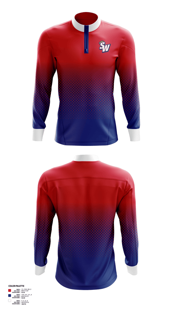 Quarter Zip Jacket, Southern Wayne High School Basketball, Men's Basketball, Teamtime, Team time, sublimation, custom sports apparel, team uniforms, spirit wear, spiritwear, sports uniforms, custom shirts, team store, custom team store, fundraiser sports, apparel fundraiser
