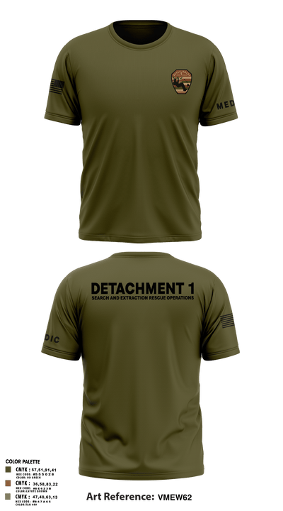 Detachment 1 27221981 Short Sleeve Performance Shirt - 19