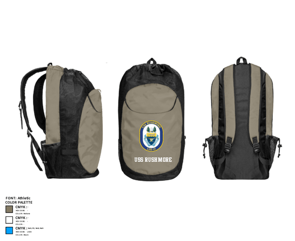 Gear Bag, USS RUSHMORE, Navy, Teamtime, Team time, sublimation, custom sports apparel, team uniforms, spirit wear, spiritwear, sports uniforms, custom shirts, team store, custom team store, fundraiser sports, apparel fundraiser