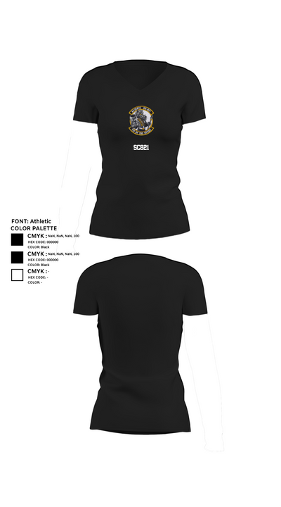 Sc821 97407989 Women's Short Sleeve V-neck Shirt - 24