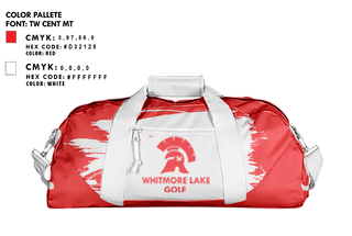 Duffle Bag, Whitmore Lake High School Golf, Golf, Teamtime, Team time, sublimation, custom sports apparel, team uniforms, spirit wear, spiritwear, sports uniforms, custom shirts, team store, custom team store, fundraiser sports, apparel fundraiser