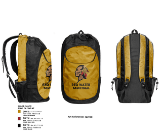 Gear Bag, Red Water, Men's Basketball, Teamtime, Team time, sublimation, custom sports apparel, team uniforms, spirit wear, spiritwear, sports uniforms, custom shirts, team store, custom team store, fundraiser sports, apparel fundraiser