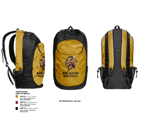 Gear Bag, Red Water, Men's Basketball, Teamtime, Team time, sublimation, custom sports apparel, team uniforms, spirit wear, spiritwear, sports uniforms, custom shirts, team store, custom team store, fundraiser sports, apparel fundraiser