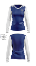 Barton College Basketball 75203794 Women's Long Sleeve V-neck Shirt -1 1