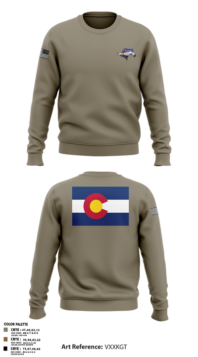 USS Colorado 62419768 Crew Neck Sweatshirt - 1