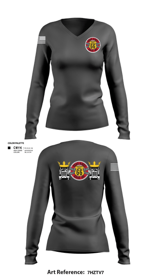 Women's Long Sleeve Vneck Shirt, 66TH TC, Army, Teamtime, Team time, sublimation, custom sports apparel, team uniforms, spirit wear, spiritwear, sports uniforms, custom shirts, team store, custom team store, fundraiser sports, apparel fundraiser
