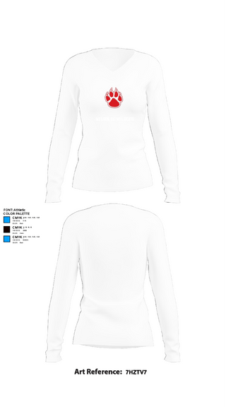 Women's Long Sleeve Vneck Shirt, Wilson/EC Wildcats, Baseball, Teamtime, Team time, sublimation, custom sports apparel, team uniforms, spirit wear, spiritwear, sports uniforms, custom shirts, team store, custom team store, fundraiser sports, apparel fundraiser