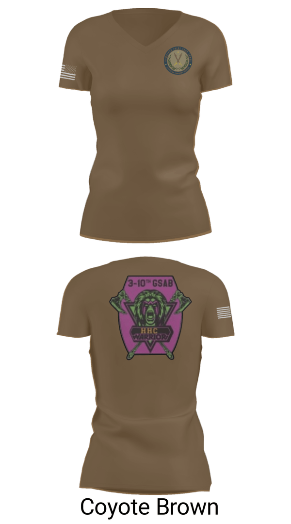 Women's Short Sleeve Vneck Shirt, 3-10 GSAB, Army, Teamtime, Team time, sublimation, custom sports apparel, team uniforms, spirit wear, spiritwear, sports uniforms, custom shirts, team store, custom team store, fundraiser sports, apparel fundraiser