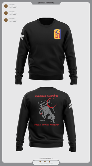 Crew Neck Sweatshirt, Bravo 1-57 ADAR, Army, Teamtime, Team time, sublimation, custom sports apparel, team uniforms, spirit wear, spiritwear, sports uniforms, custom shirts, team store, custom team store, fundraiser sports, apparel fundraiser