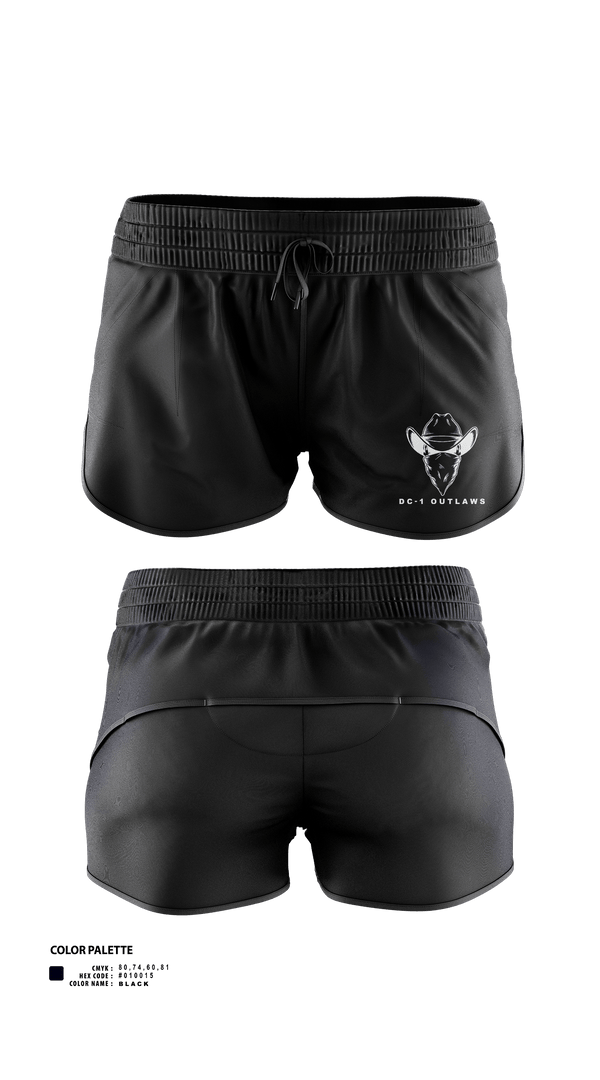 Womens Shorts, DC-1 Outlaws, , Teamtime, Team time, sublimation, custom sports apparel, team uniforms, spirit wear, spiritwear, sports uniforms, custom shirts, team store, custom team store, fundraiser sports, apparel fundraiser