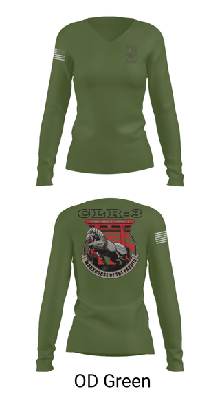 Women's Long Sleeve Vneck Shirt, WorkHorse, Marines, Teamtime, Team time, sublimation, custom sports apparel, team uniforms, spirit wear, spiritwear, sports uniforms, custom shirts, team store, custom team store, fundraiser sports, apparel fundraiser