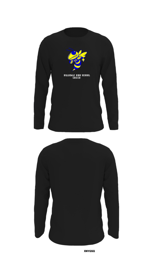 Long Sleeve Performance Shirt, Hillsdale High School Cheer, Cheer, Teamtime, Team time, sublimation, custom sports apparel, team uniforms, spirit wear, spiritwear, sports uniforms, custom shirts, team store, custom team store, fundraiser sports, apparel fundraiser