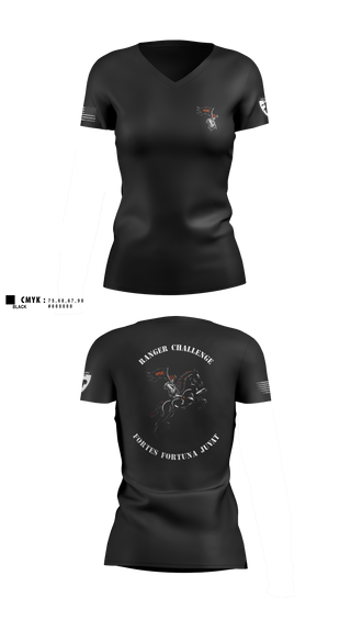 Womens Short Sleeve Vneck Shirt, OSU Ranger Challenge, Army, Teamtime, Team time, sublimation, custom sports apparel, team uniforms, spirit wear, spiritwear, sports uniforms, custom shirts, team store, custom team store, fundraiser sports, apparel fundraiser