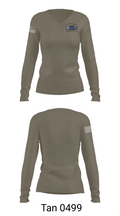 V-4 Division 66331913 Women's Long Sleeve V-neck Shirt - 73