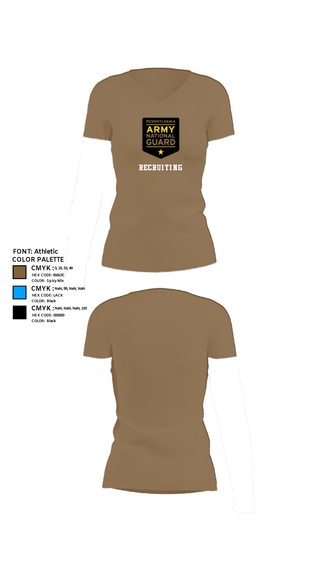 Womens Short Sleeve Vneck Shirt, Recruiting, National Guard, Teamtime, Team time, sublimation, custom sports apparel, team uniforms, spirit wear, spiritwear, sports uniforms, custom shirts, team store, custom team store, fundraiser sports, apparel fundraiser