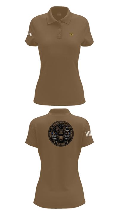 VALLEY K9 75951631 Women's Short Sleeve Performance Polo  - 14