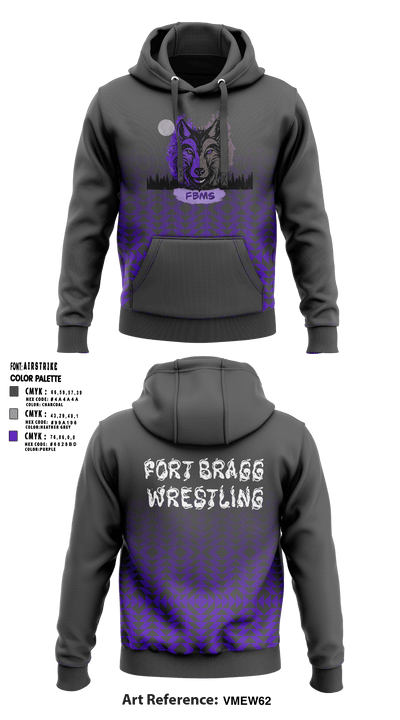 Fort Bragg Middle School Wrestling Hoodie - 2
