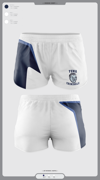 Womens Shorts, Yuma High School Wrestling, Wrestling, Teamtime, Team time, sublimation, custom sports apparel, team uniforms, spirit wear, spiritwear, sports uniforms, custom shirts, team store, custom team store, fundraiser sports, apparel fundraiser