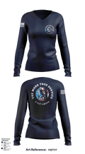 The Moss Tree Service 86074742 Women's Long Sleeve V-neck Shirt - 102