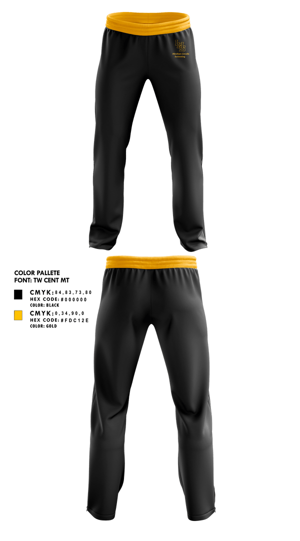 Sweatpants, Abraham Lincoln High School Swimming, Swimming, Teamtime, Team time, sublimation, custom sports apparel, team uniforms, spirit wear, spiritwear, sports uniforms, custom shirts, team store, custom team store, fundraiser sports, apparel fundraiser