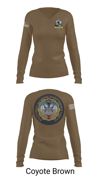 Swrmc 87303648 Women's Long Sleeve V-neck Shirt -1 16