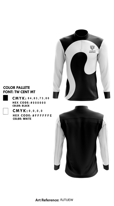 Wyandotte High School Basketball 25930806 Quarter Zip Jacket - 1