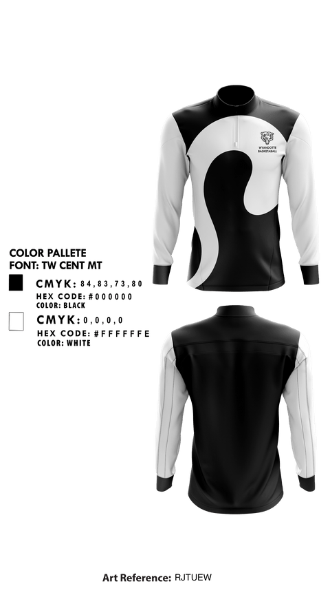 Quarter Zip Jacket, Wyandotte High School Basketball, Men's Basketball, Teamtime, Team time, sublimation, custom sports apparel, team uniforms, spirit wear, spiritwear, sports uniforms, custom shirts, team store, custom team store, fundraiser sports, apparel fundraiser