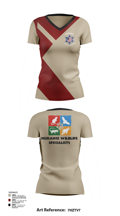 Nuisance Wildlife Specialist 50727946 Women's Short Sleeve V-neck Shirt - 123