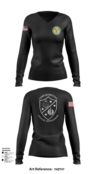 Womens Long Sleeve Vneck Shirt, CSO, Army, Teamtime, Team time, sublimation, custom sports apparel, team uniforms, spirit wear, spiritwear, sports uniforms, custom shirts, team store, custom team store, fundraiser sports, apparel fundraiser
