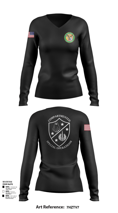 CSO 60647383 Women's Long Sleeve V-neck Shirt - 4