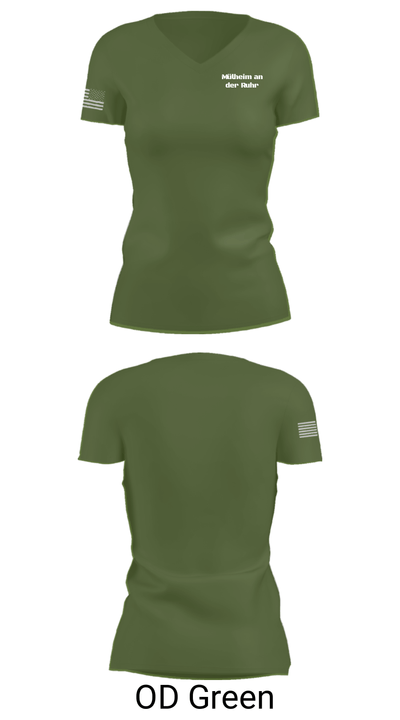 Mülheim an der Ruhr 46317885 Women's Short Sleeve V-neck Shirt - 48