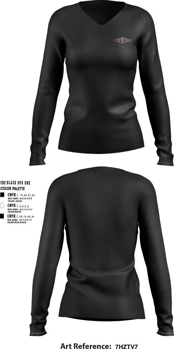 Womens Long Sleeve Vneck Shirt, Henry Daceus cigars, , Teamtime, Team time, sublimation, custom sports apparel, team uniforms, spirit wear, spiritwear, sports uniforms, custom shirts, team store, custom team store, fundraiser sports, apparel fundraiser
