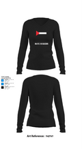 Nate higgers 97002600 Women's Long Sleeve V-neck Shirt - 34