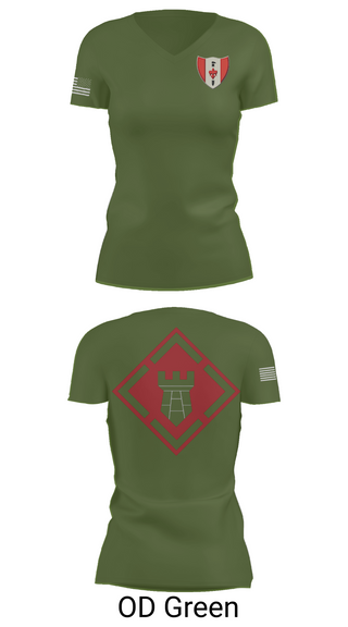 Womens Short Sleeve Vneck Shirt, 46th Engineer Battalion, Army, Teamtime, Team time, sublimation, custom sports apparel, team uniforms, spirit wear, spiritwear, sports uniforms, custom shirts, team store, custom team store, fundraiser sports, apparel fundraiser