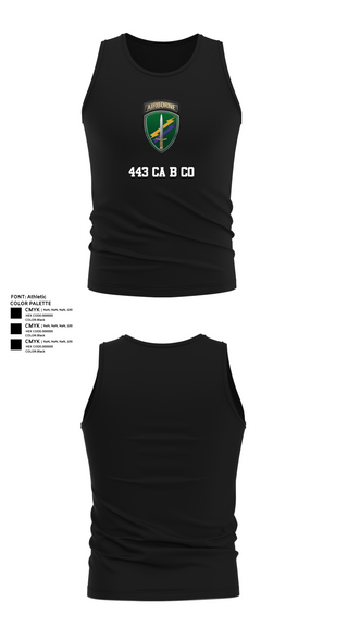 Tank Top, 443 CA B Co, , Teamtime, Team time, sublimation, custom sports apparel, team uniforms, spirit wear, spiritwear, sports uniforms, custom shirts, team store, custom team store, fundraiser sports, apparel fundraiser