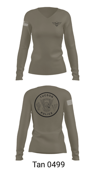 Women's Long Sleeve Vneck Shirt, TPD MOTOR UNIT, Police, Teamtime, Team time, sublimation, custom sports apparel, team uniforms, spirit wear, spiritwear, sports uniforms, custom shirts, team store, custom team store, fundraiser sports, apparel fundraiser