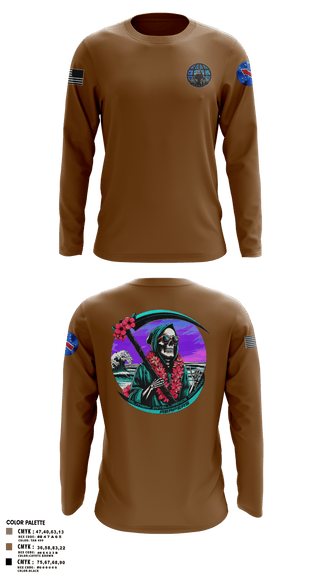 Long Sleeve Performance Shirt, REAPERS, FT SHAFTER, , Teamtime, Team time, sublimation, custom sports apparel, team uniforms, spirit wear, spiritwear, sports uniforms, custom shirts, team store, custom team store, fundraiser sports, apparel fundraiser