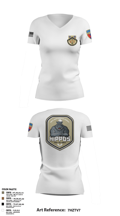 880th Quartermaster Company 80269205 Women's Short Sleeve V-neck Shirt - 10
