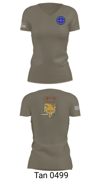 Womens Short Sleeve Vneck Shirt, A co 935th ASB 3rd Platoon, National Guard, Teamtime, Team time, sublimation, custom sports apparel, team uniforms, spirit wear, spiritwear, sports uniforms, custom shirts, team store, custom team store, fundraiser sports, apparel fundraiser