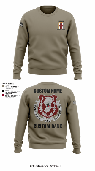 Crew Neck Sweatshirt, 1st Medical Brigade, , Teamtime, Team time, sublimation, custom sports apparel, team uniforms, spirit wear, spiritwear, sports uniforms, custom shirts, team store, custom team store, fundraiser sports, apparel fundraiser