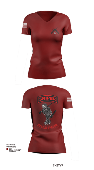 Womens Short Sleeve Vneck Shirt, Reaper SectionReaper Section (color), Army, Teamtime, Team time, sublimation, custom sports apparel, team uniforms, spirit wear, spiritwear, sports uniforms, custom shirts, team store, custom team store, fundraiser sports, apparel fundraiser